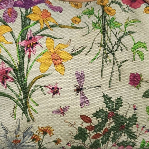 Gucci Flora Bamboo Top Handle Tote Bag (READ) - Picture 2 of 16